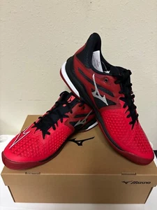 Mizuno Men's Wave Exceed Tour 6 AC Tennis Shoes Red/Black - Picture 1 of 4