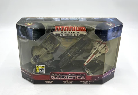 Battlestar Galactica Mini 3-Pack Titanium Series Comic-Con Exclusive *RARE NIB* Cover