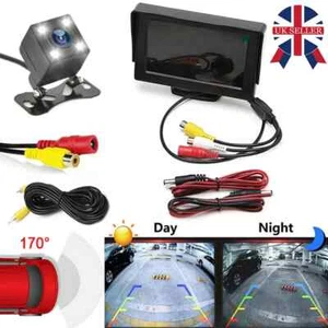 Car Rear View Reversing Camera Kit HD Monitor Parking Night Vision Van/Bus/Truck - Picture 1 of 9