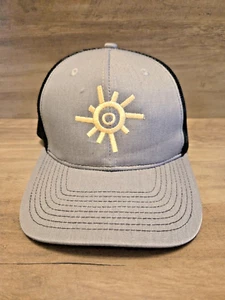 Sun Symbol Trucker Hat Gray with Black Mesh back-Port Authority made hat - Picture 1 of 5