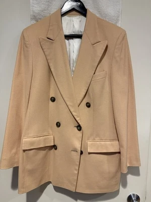 Blazer Barrie Place Luxe para mujer 100 % cachemir db - melocotón/tostado talla 6 Foto 1 de 4