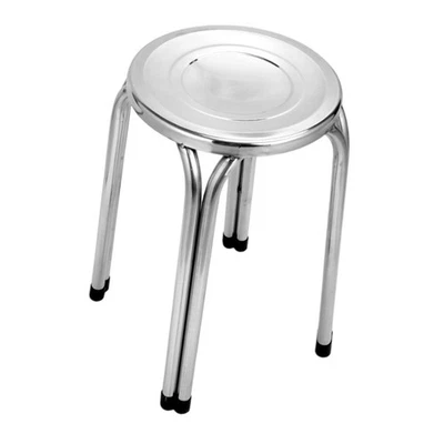 Stackable Stool Stainless Steel Industrial Nonslip Sturdy Comfortable Seating - Image 1 of 4
