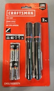 Craftsman Pen Light 80 Lumens LED Flashlight 2 Pc #CMXLFAG65574 - Picture 1 of 2