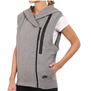 Nike Tech Fleece Hooded Sport Casual Vest - Size Small - Gray - Picture 1 of 6