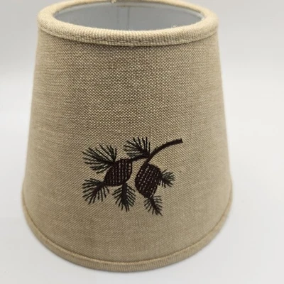 Pequeño 6" Piña Texturizado Lino Bordado Clip En Pantalla Cabina Rústica Foto 1 de 4