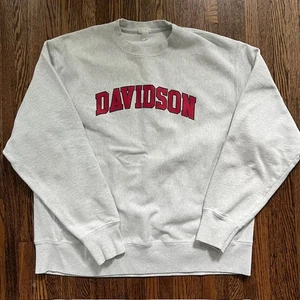 VTG Champion Reverse Weave Davidson College Crewneck Sweatshirt Adult XL Gray - Picture 1 of 7