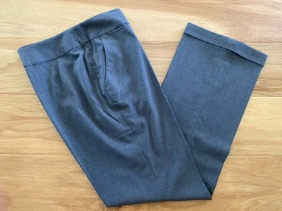 Pantalones de vestir Spiegel gris con puños de pierna ancha para dama talla 10 entrepierna bolsillos de 30,5" Foto 1 de 4