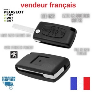 Gehäuse Gehäuse Autoschlüssel Steuerung für Plip Peugeot 207 3 Tasten VA2 CE 523 - Bild 1 von 8