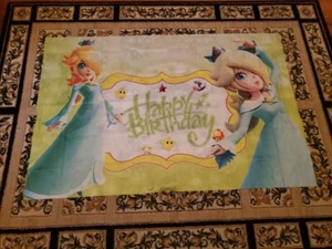 Princess Peach Rosalina Backdrop Background Happy Birthday Banner for Party - Picture 1 of 4