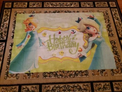 Princess Peach Rosalina Backdrop Background Happy Birthday Banner for Party - Image 1 of 4