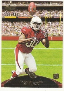 RYAN WILLIAMS ROOKIE SERIAL /699 2011 TOPPS PRIME 108 ARIZONA CARDINALS HOKIES