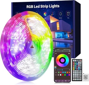 100Ft LED Strip Lights, Smart Light with App Remote Control, RGB LED Lights for - Picture 1 of 8
