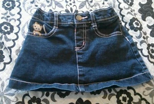 Gymboree Denim Mini Skirt Kitten Heart Embroidered Sz 24 2T EUC 2009 10 GY BTS 2 - Picture 1 of 4