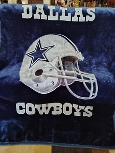 VIP No. 1 ROYAL BLANKET - DALLAS COWBOYS - MADE IN KOREA - 63" x 90" - Picture 1 of 10