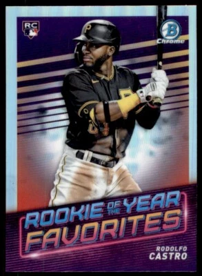 Rodolfo Castro 2022 Bowman Rookie of the Year Favorites Refractor Insert Card RC - Image 1 of 2