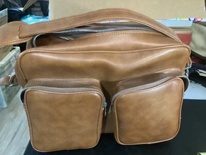 Older Vinyl Shoulder Carrying Bag w/Side Pockets - Bild 1 von 9