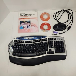 Microsoft Wireless Comfort Photo Keyboard 1027 & Receiver 1028 + Digital Image - Picture 1 of 6