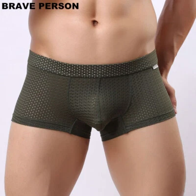 New in Men's Breathable Mesh Boxer Shorts U Convex Pouch High Quality Design - Image 1 of 4