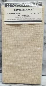 Zweigart Cross Stitch Canvas 14 Count 18x18 West Germany Norden Crafts Beige New - Picture 1 of 4