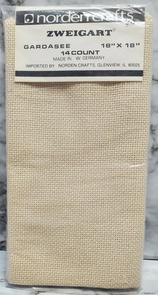 Zweigart Cross Stitch Canvas 14 Count 18x18 West Germany Norden Crafts Beige New - Image 1 of 4