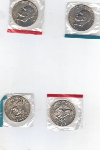 1978 P+D UNCIRCULATED EISENHOWER DOLLARS IN THE MINT CELLO L@@K NICE COINS Cover