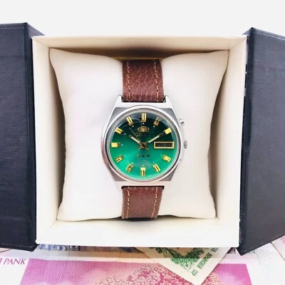 🥝 Wrist watch Orient Automatic Calendar Crystal AAA Japan Vintage Service 🛠 - Image 1 of 4