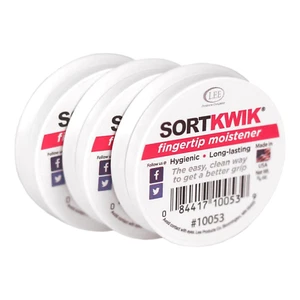 Lee Sortkwik™ Fingertip Moistener,50% Recycled, 0.63 Oz, Pink, Pack of 3 - Picture 1 of 12