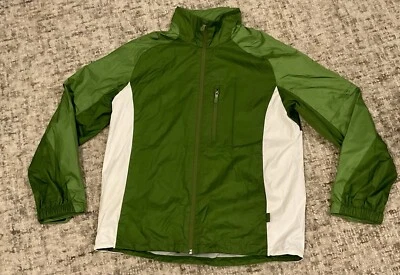 Nautica Competition Vented 2 Tone Green Wind Breaker Mens Medium - Image 1 of 4