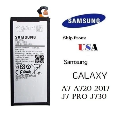三星 Galaxy A7 A720/J7 PRO J730 2017 EB-BA720ABE 3600 mAh 电池替换件 — 第 1/4 张图片