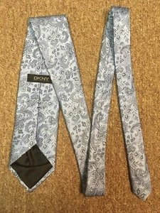 DKNY Floral Silk Tie Dressy, Azul - Imagen 1 de 4