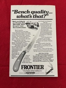 Vintage 1978 Frontier Fish Filet Knife Print Ad - Picture 1 of 7