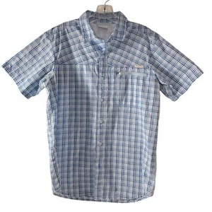 Columbia Short Sleeve Plaid Button Down, Sz S - Picture 1 of 8
