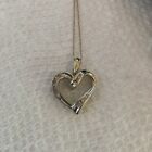 10k Gold Diamond Heart Necklace 18 Inch 3.5 Grams