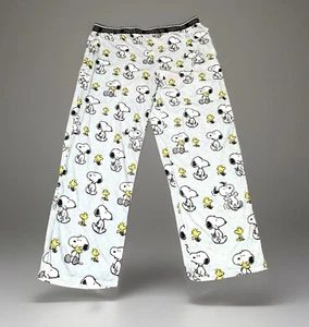 NEU Peanuts SNOOPY & WOODSTOCK Damen weiche Plüsch Pyjamahose Hose Unterteil Größe 2XL - Bild 1 von 9