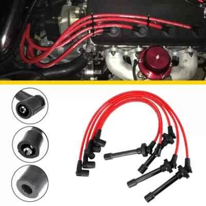 RED 10.5MM SPARK PLUG WIRE SET FOR HONDA ACCORD 1998 1999-2002 2.3L DX LX EX - Picture 1 of 12