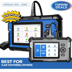 TOPDON AD600S+ 2.0 OBD2 Scanner Car Diagnostic Scan Tool ABS SRS TCM Code Reader - Picture 1 of 24