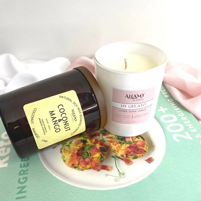 Fruits Scents Soy Candles 185 / 285 Gram /Natural Soy Wax Candle Fruit Fragrance - Image 1 of 3