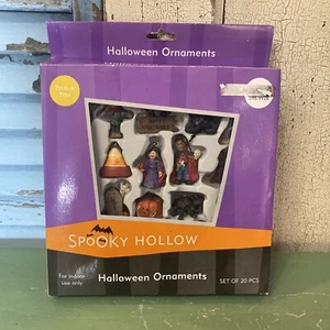Spooky Hollow Halloween Tree Decorations Hanging Mini Ornaments 20 Set Resin - Picture 1 of 7