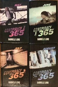 Lot of 4 - CONSPIRACY 365 Hardcover Books by Gabrielle Lord / May-June-July-Aug - Picture 1 of 12