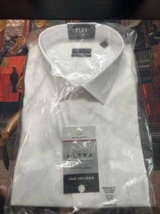 New Van Heusen Mens Stretch Flex Collar Long Sleeve Dress Shirt 2XL White - Picture 1 of 4