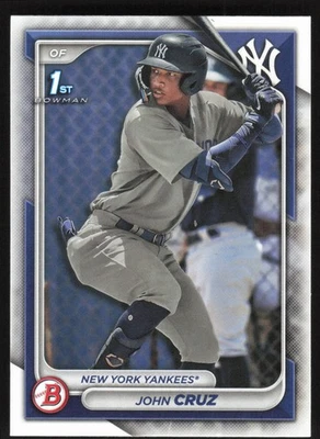 John Cruz 2024 Bowman: Prospects #BP-77 New York Yankees - Image 1 of 2
