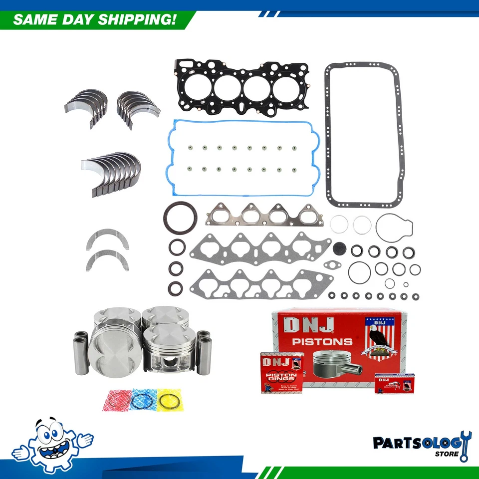 Kit de reconstrucción de motor DNJ EK217C para 94-01 Acura Integra 1,8 L L4 DOHC 16v Foto 1 de 4