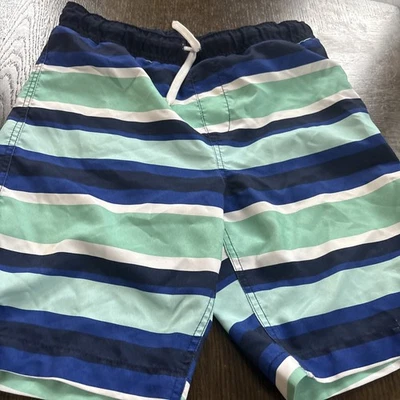 Pantalones Cortos/Trunks Lands' End Niños Rayas Medianos M 10-12 Forrados Usados en Excelente Condición Foto 1 de 4