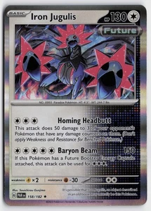 Pokemon Iron Jugulis 158/182 Holo Rare SV04: Paradox Rift NM - Picture 1 of 2