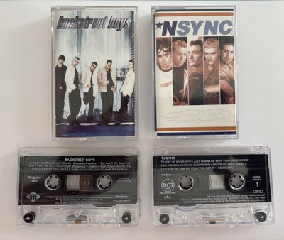 NSYNC + Backstreet Boys Self-Titled Albums 2-Cassette Bundle Excellent 1990s Foto 1 de 4