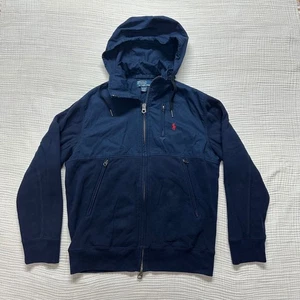 Polo Ralph Lauren Men's Hybrid Full-Zip Mockneck Fleece Jacket with Hood M - Picture 1 of 11