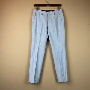 Pantalones de vestir Bonobos para hombre 20 X 29,5 azul mezcla de lana tela Italia - Imagen 1 de 12