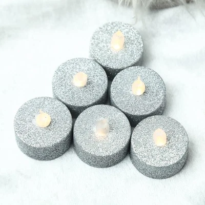 12 piezas 1.5" de alto LED Tealight velas brillantes luces boda hogar centros de mesa Foto 1 de 4