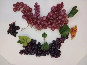 Vintage Set Mid Century Modern Kunst Kunststoff Obst Trauben Reben 🍇 - Bild 1 von 6