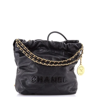 Chanel 22 Chain Hobo Quilted Caviar Mini - Image 1 of 4